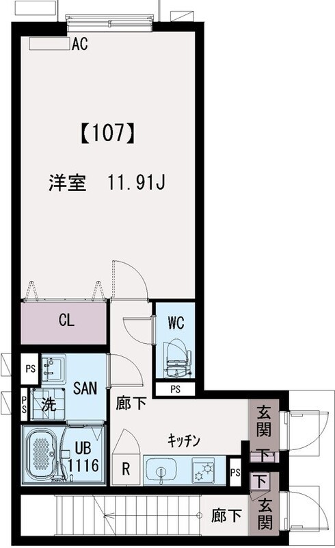 イクシオ江北 間取り図