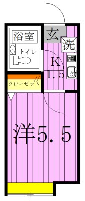 ミント大谷田Ａ 間取り図