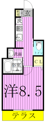 Pastel～パステル～ 203号室 間取り