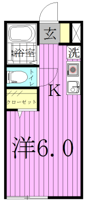 Life　Base　NODA　1st 204号室 間取り