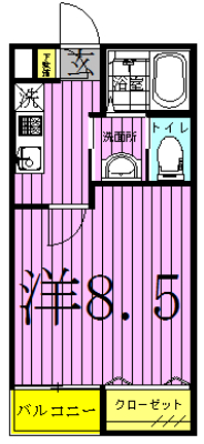SOLEIL COPAIN～ソレイユ　コパン～ 201号室 間取り