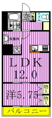 プレステージヤツ 205号室 間取り