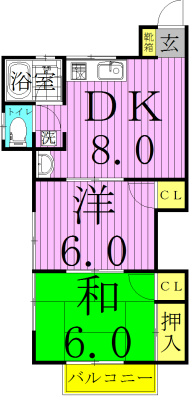 新葉ラピス南柏 103号室 間取り
