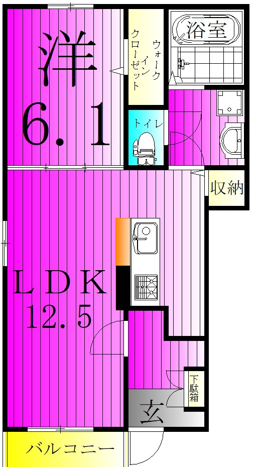 ＭＩＹＡＮＯＭＡＥ５５４ 101号室 間取り