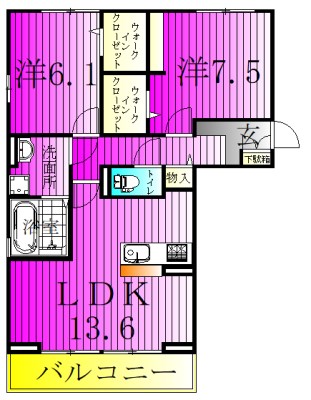 M-th 303号室 間取り