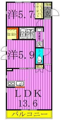 フルハウス舎人 間取り図