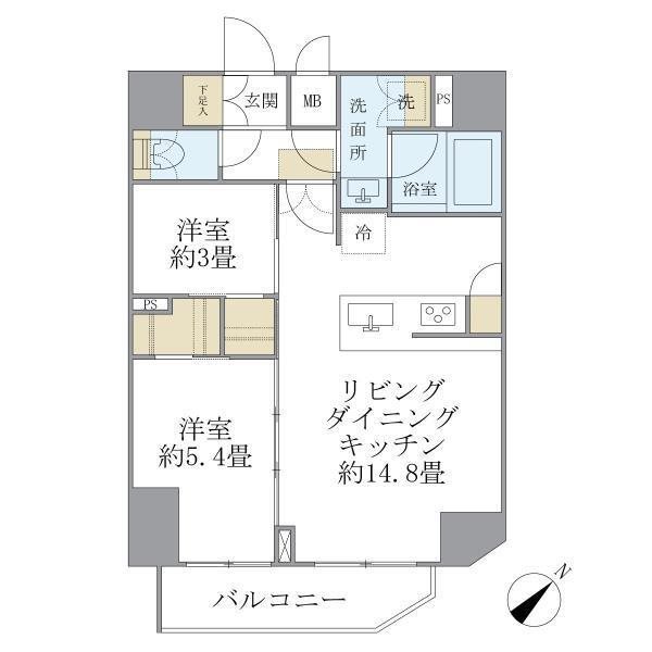 アジールコート町屋 間取り図