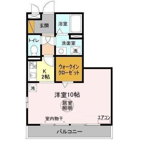 ウェルズ 106号室 間取り