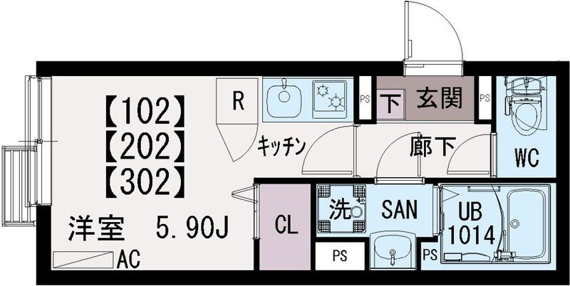 イクシオ町屋Ⅱ 間取り図
