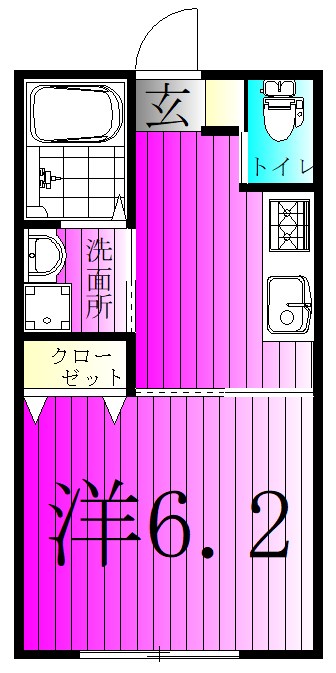 Ambition松戸 203号室 間取り