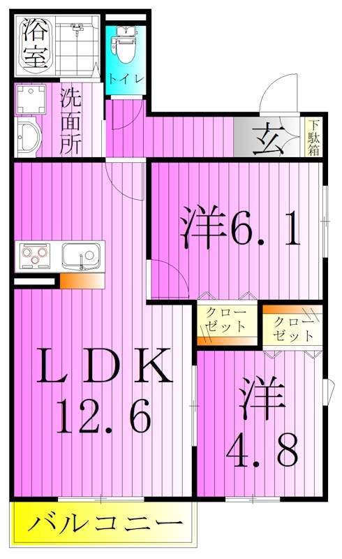 (仮称）メゾン　ド　ココルソレイユ 間取り図