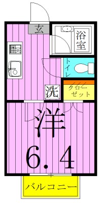 パルク・ステューディオB 間取り図