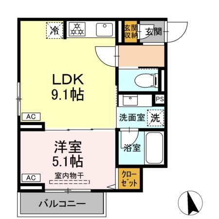 セレスティア栗原Ⅱ 間取り図