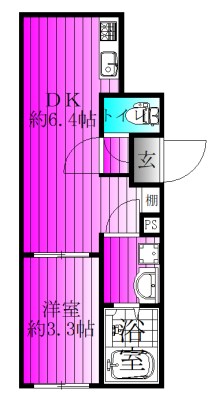 オリム新柏 101号室 間取り