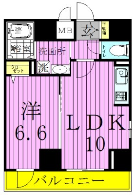 アビタ・ヴァン 間取り図