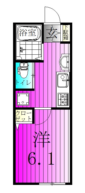 ウィステリア 103号室 間取り