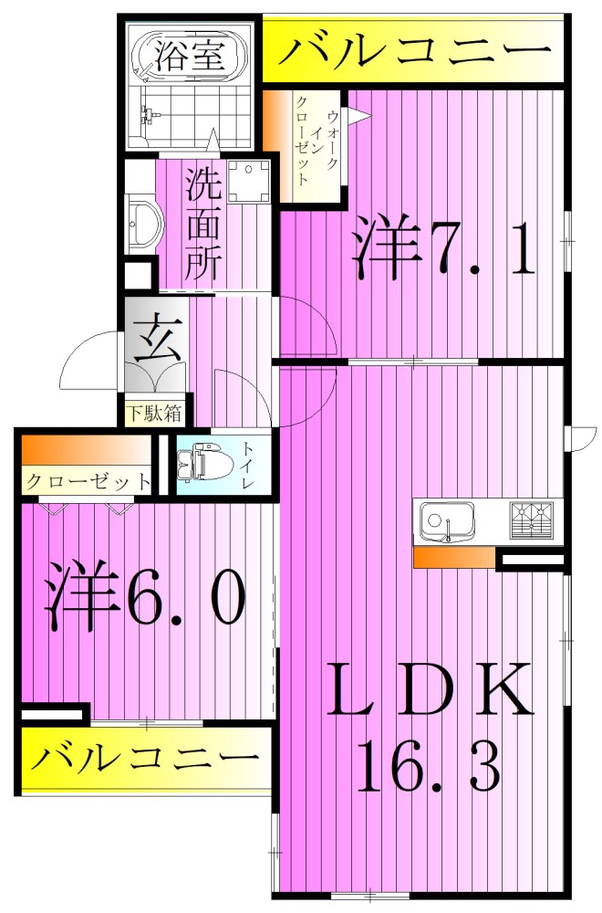 Riziere六町 間取り図