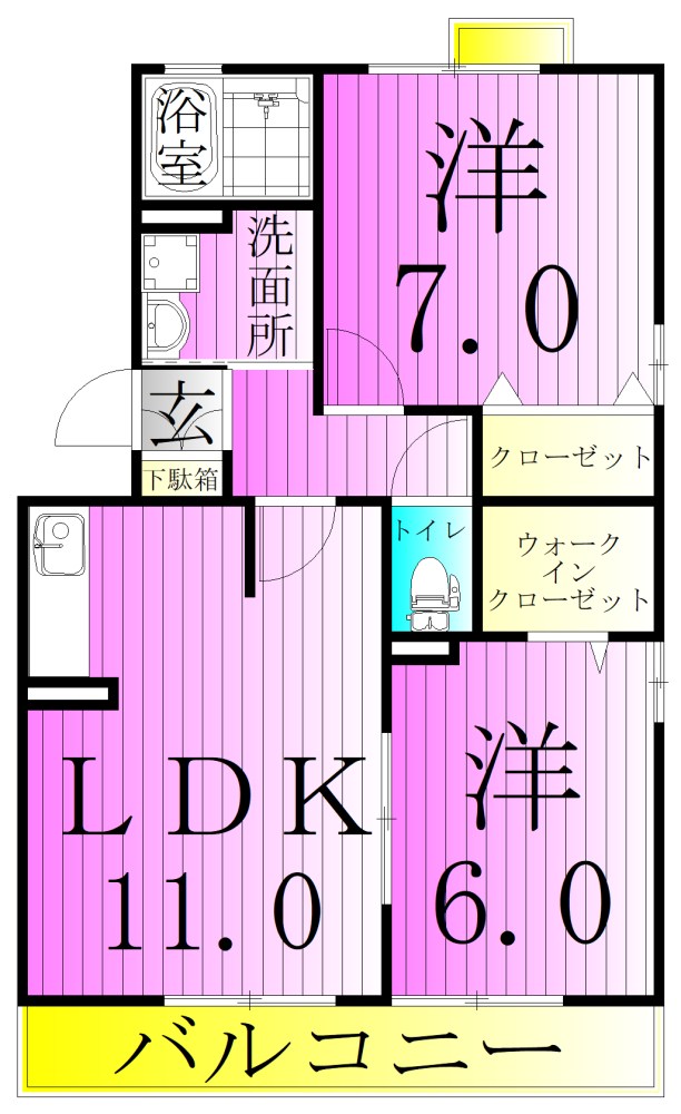 AM　HeartⅡ 間取り図