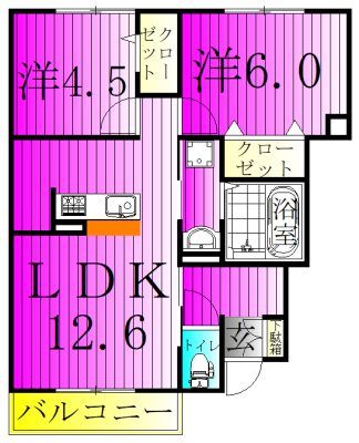 Regalo　A 103号室 間取り
