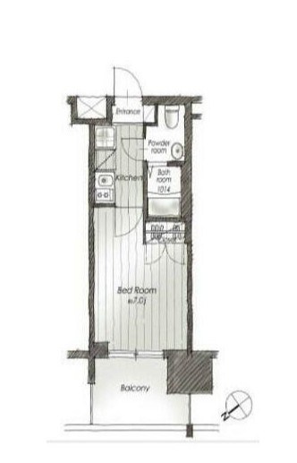パークキューブ北松戸 906号室 間取り
