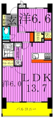 ロイヤルパークスリバーサイド  間取り図