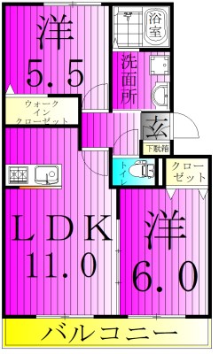 エクレールＢ 205号室 間取り