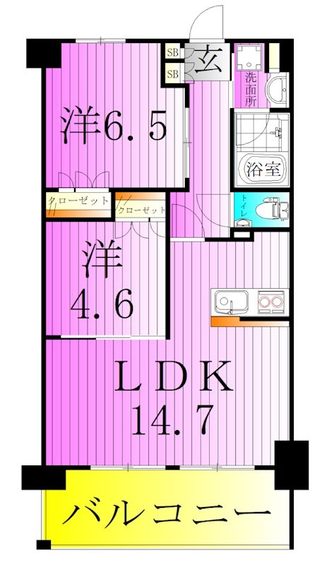 パレステージ江北３東館 間取り図