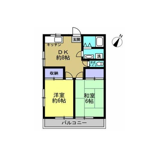 高橋ハイツ 202号室 間取り