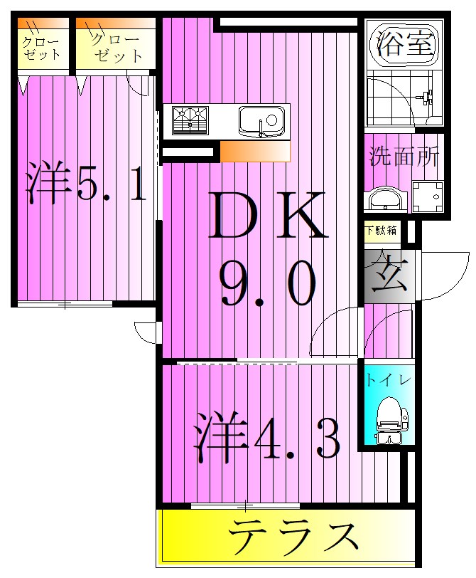 セレスティア青井Ⅱ 間取り図