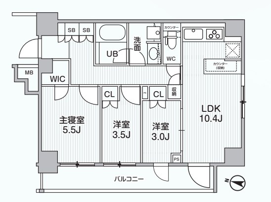 Alivis綾瀬 間取り図