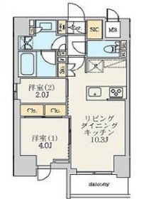 クレストコート北千住レジデンス 間取り図