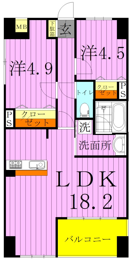 グラード舎人 間取り図