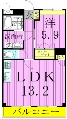 グローリーパレス 間取り図