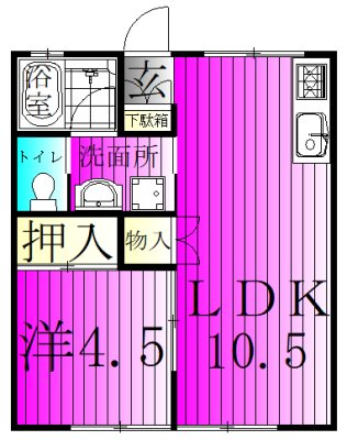 メゾン逆井1 102号室 間取り