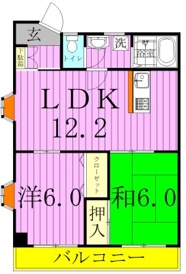 フローレンスビレッジⅠ 301号室 間取り