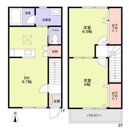 クオリティハイツ白井冨士 2号室 間取り