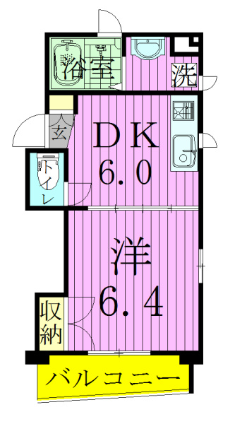 MERIDIAN ANNEX 403号室 間取り