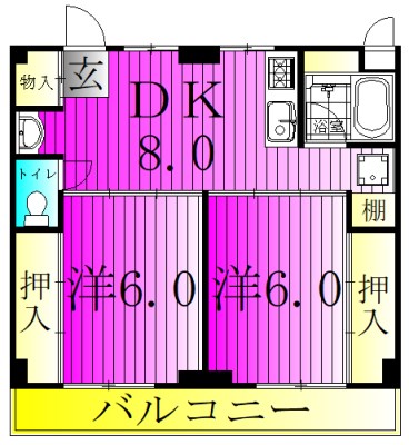 ビレッジハウス鎌ヶ谷３号棟   間取り