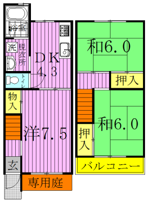 ガーデンテラスＫ・Ｎ 107号室 間取り