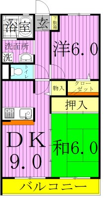 クレセール扇  間取り図