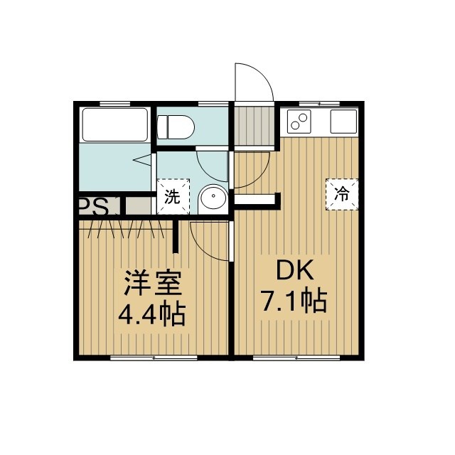 シティハイムくぬぎやま 101号室 間取り