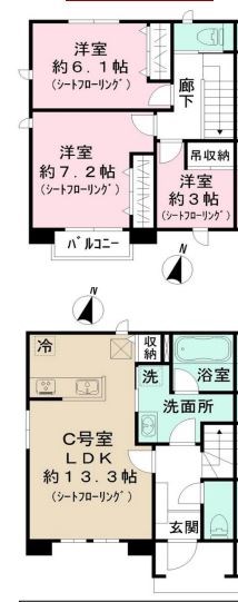 ヴィルヌーブ 間取り図