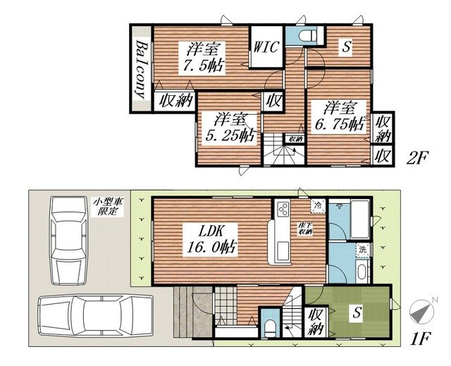 クレイドルガーデン柏市花野井第１０　1号棟 間取り