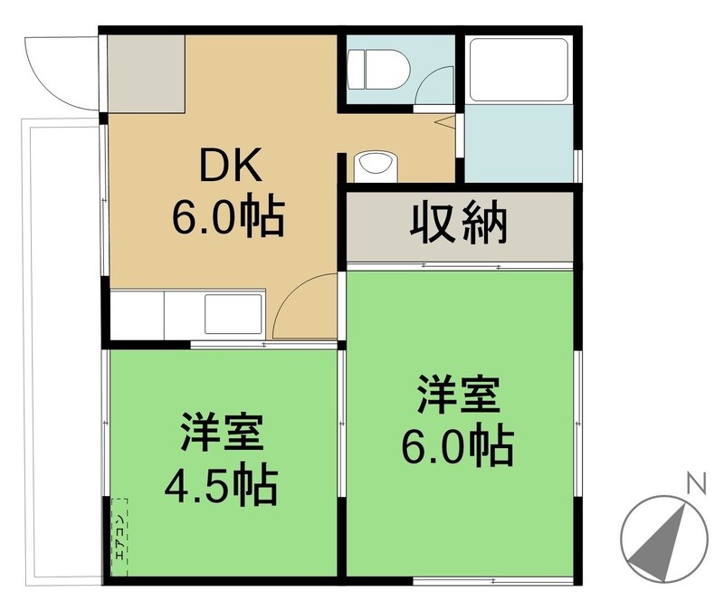 グレース松戸Ｂ 102号室 間取り