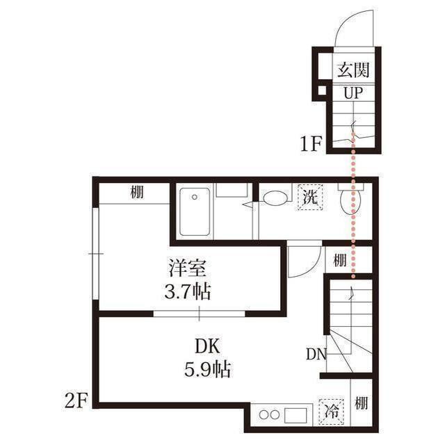 ラフティーヌ・ステラ北小金 201号室 間取り