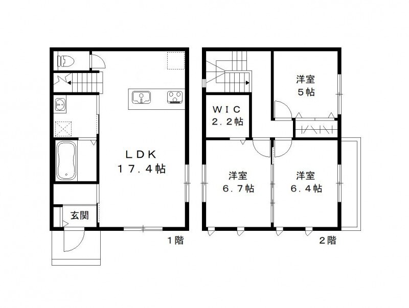 Franklin Ave. B棟 間取り
