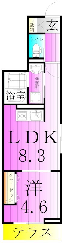 セレスティア谷在家Ⅱ 間取り図