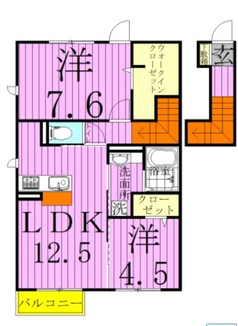 ステラＣ 201号室 間取り