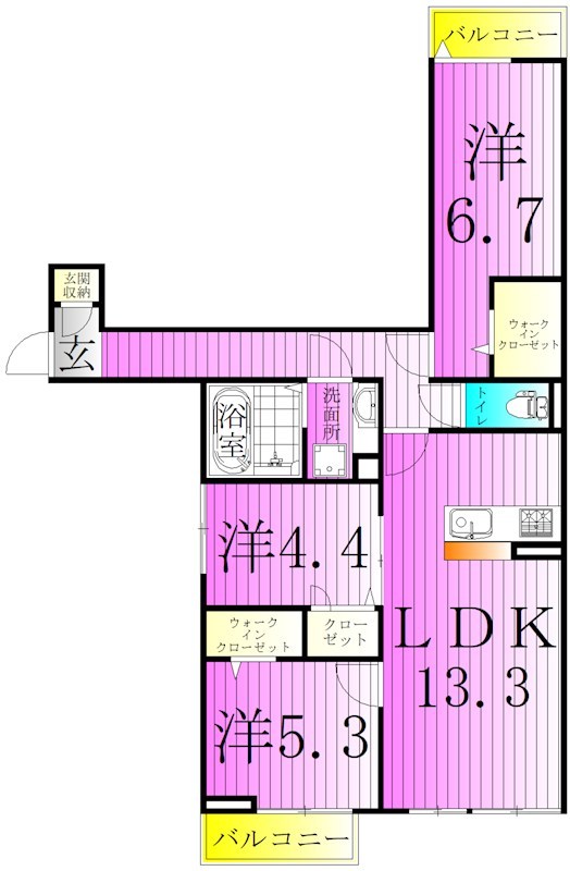 セレスティア谷在家Ⅱ 間取り図