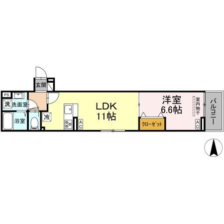 セレスティア南花畑Ⅳ 間取り図